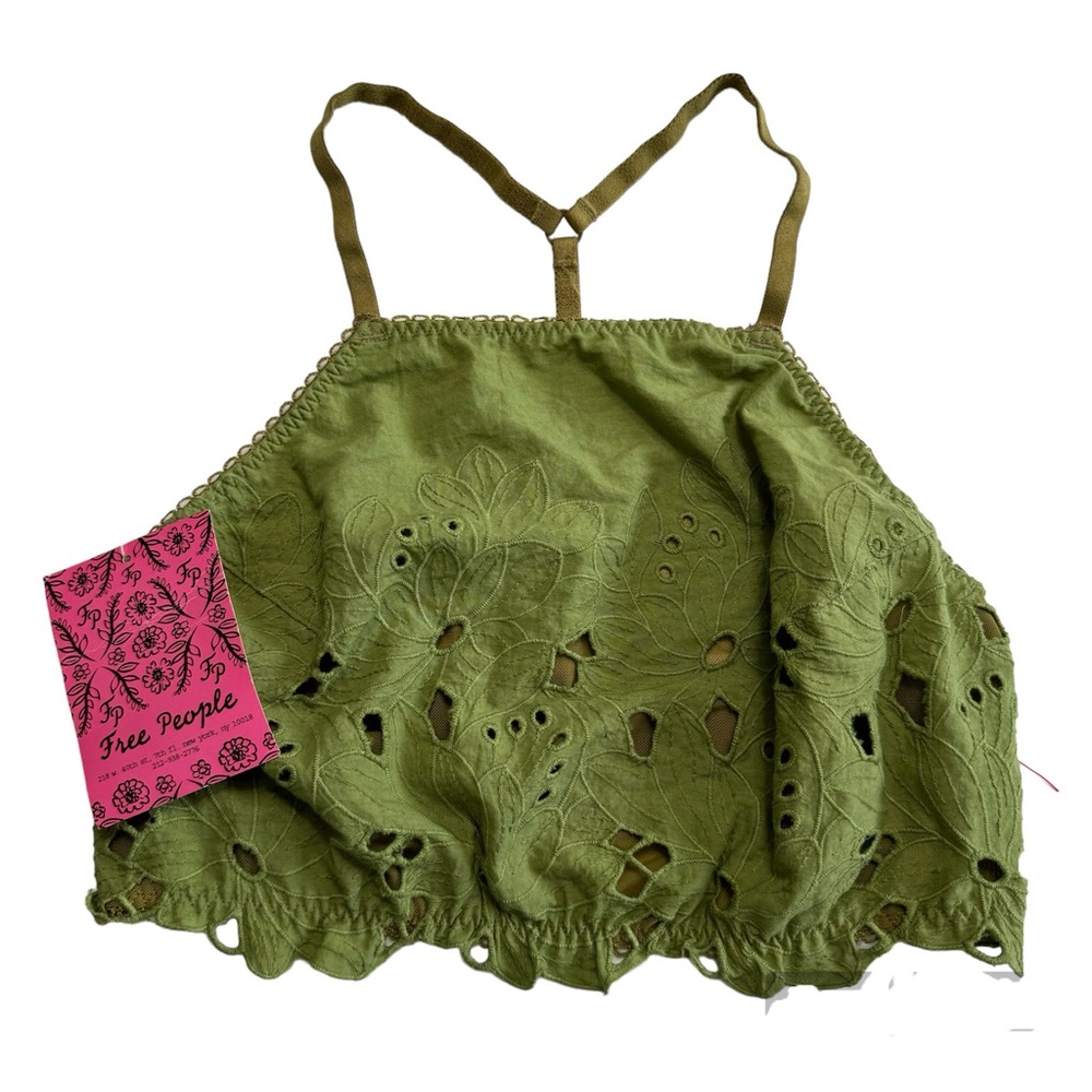 NWT Free People Eyelet Cropped Halter (XS)